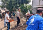 Wujud Sinergi dan Kemitraan, Bhabinkamtibmas Laksanakan Kerja Bakti Bersama Warga
