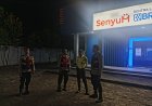 Anggota Polsek Batujaya Sambangi Scurity Bank BRI Unit Batujaya pada malam hari