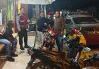 Patroli Malam Polsek Klari Sambangi Pangkalan Ojek, Ingatkan Pesan Kamtibmas