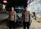 Polsek Rengasdengklok Laksanakan Patroli  Malam Dan Sambangi Alfamart Karyasari