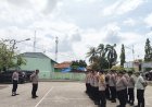 Kapolsek Rawamerta Pimpin Apel Serpas Pengamanan Pilkades Desa Balongsari