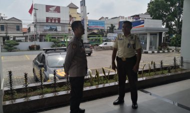 Patroli Siang Polsek Cikampek Pesan Kantibmas Security BRI Cabang Cikampek Waspada C3 