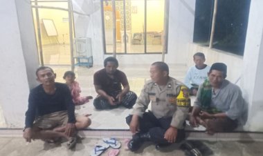 Penggalangan, Bhabinkantibmas Desa Tirtasari Polsek Cikampek Sambang Tokoh Masyarakat Ajak Harkamtibmas 