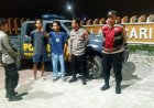 Polsek Rengasdengklok Giat Patroli Rutin Malam Hari Dan Berikan Pesan Kamtibmas kepada Warga