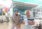 Polsek Purwasari Sosialisasi QR Barcode Propam Mabes Polri ke Warga Secara Masif