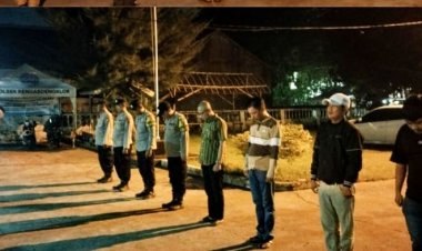 Polsek Rengasdengklok Polres Karawang Laksanakan Apel Malam Ahir Pekan sekaligus Patroli KRYD